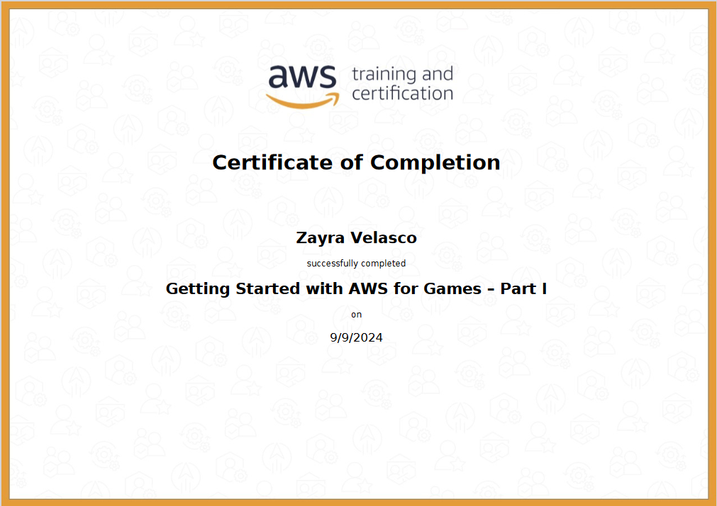aws certification: getting started for games